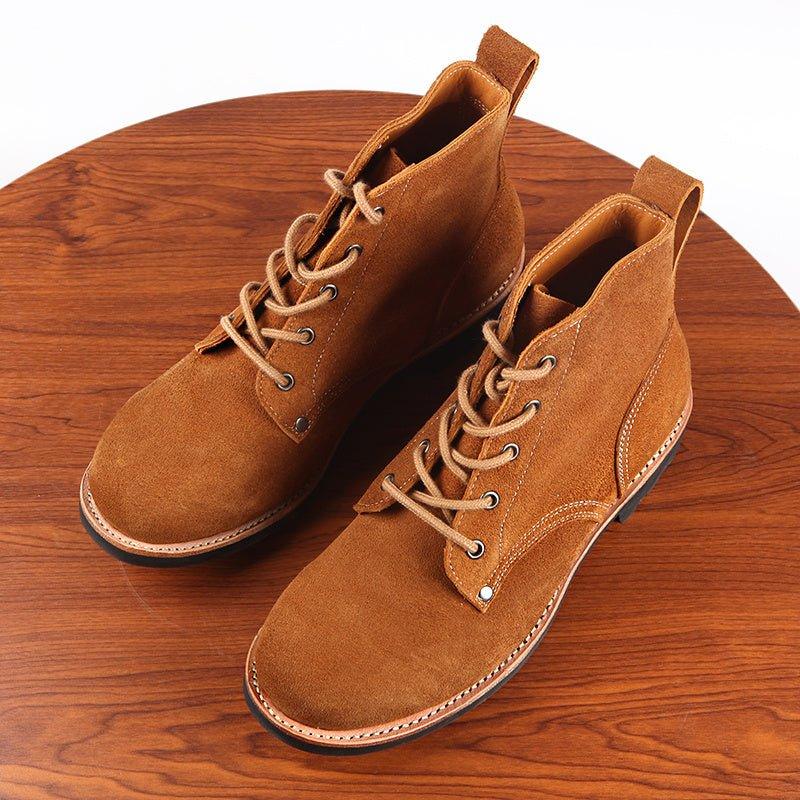 Herren dicke Wildleder Rindsleder Echtleder Schuhe Stiefel