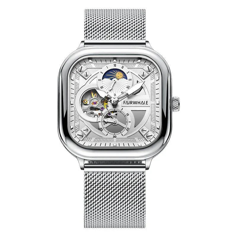 Herren-Automatik-Uhr mit drei Hilfszifferblättern