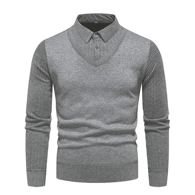 Herren Unterhemd Slim Fit Fleece-gefüttert Zweiteilige Pullover