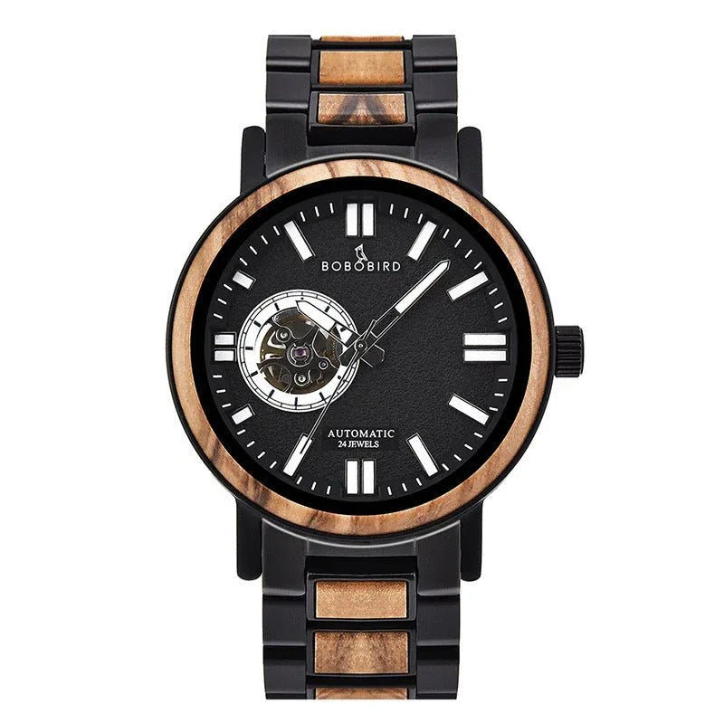 Herren Business-Armbanduhr aus Holz mit Quarzwerk
