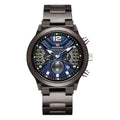 Herren-Chronograph mit Holzgehäuse und Quarzuhrwerk
