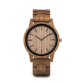 Herren Holz Wasserdichte Quarz-Uhr