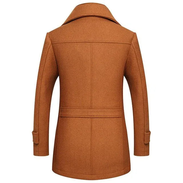 Manteau d'hiver/automne confortable en laine pour homme