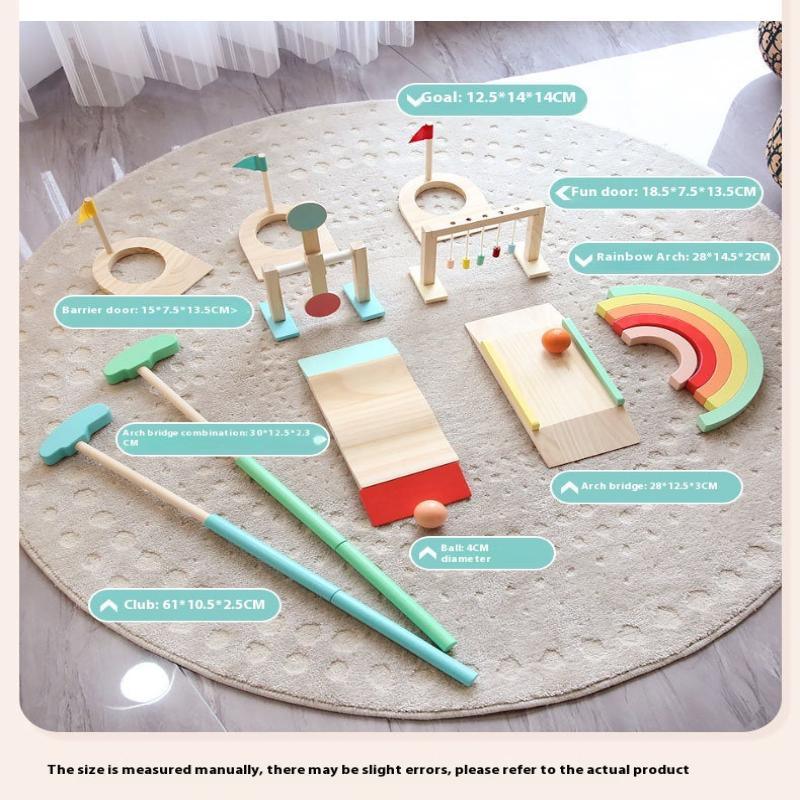 Mini-golf jouet en bois éducatif interactif parent-enfant