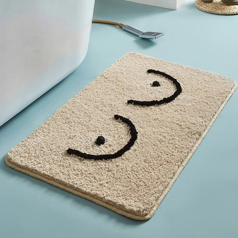 Moderne, minimalistische Badematte, wasserabsorbierend