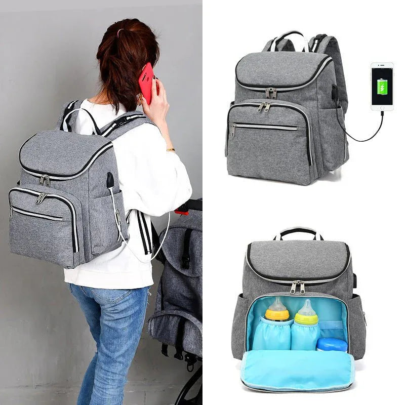 Sac à dos à langer multifonctionnel grande capacité étanche