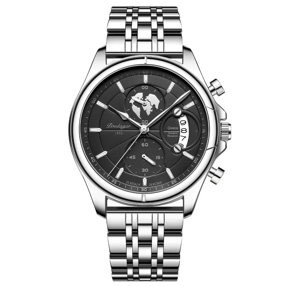 Multifunktionale leuchtende wasserdichte Quarz-Herrenuhr
