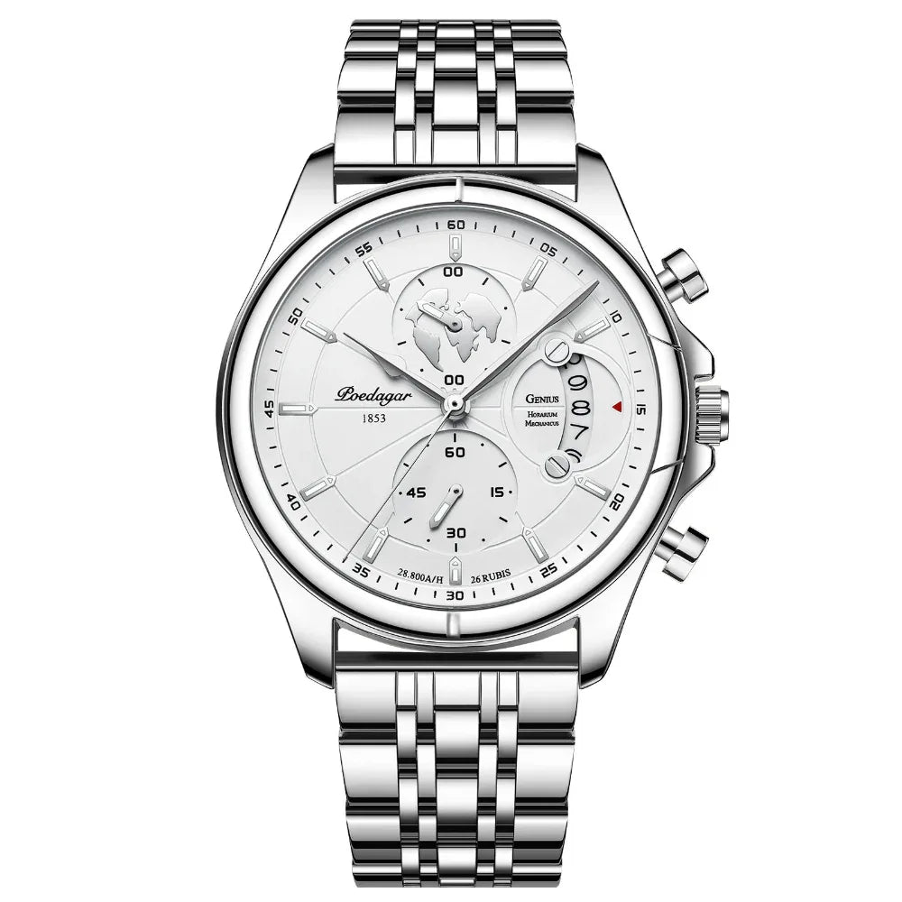 Multifunktionale leuchtende wasserdichte Quarz-Herrenuhr