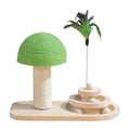 Katzenkratzbaum mit Kratzball in Pilzform