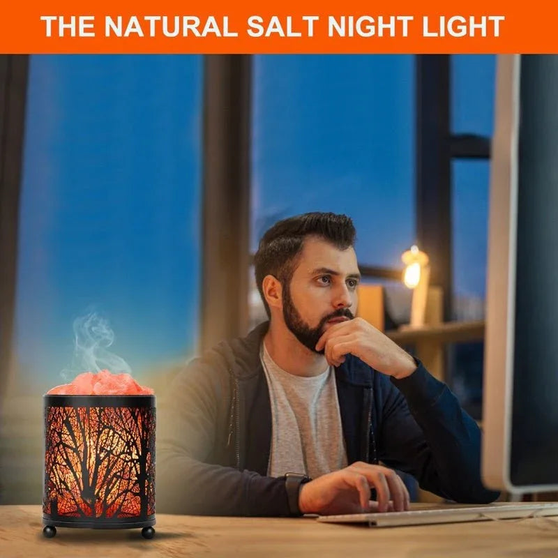 Veilleuse lampe de sel de cristal naturel