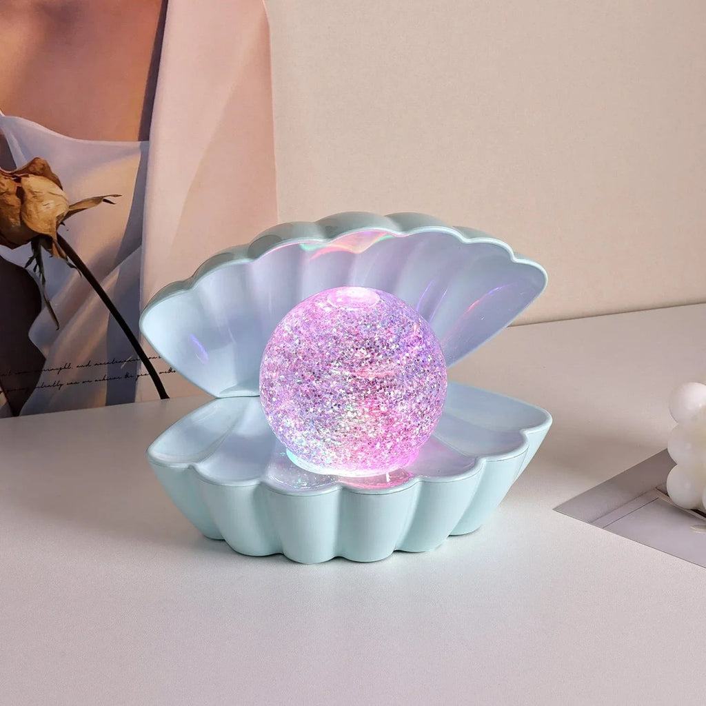 Veilleuse décorative en forme de coquillage avec lumière d'ambiance néon, petite lampe de chevet.