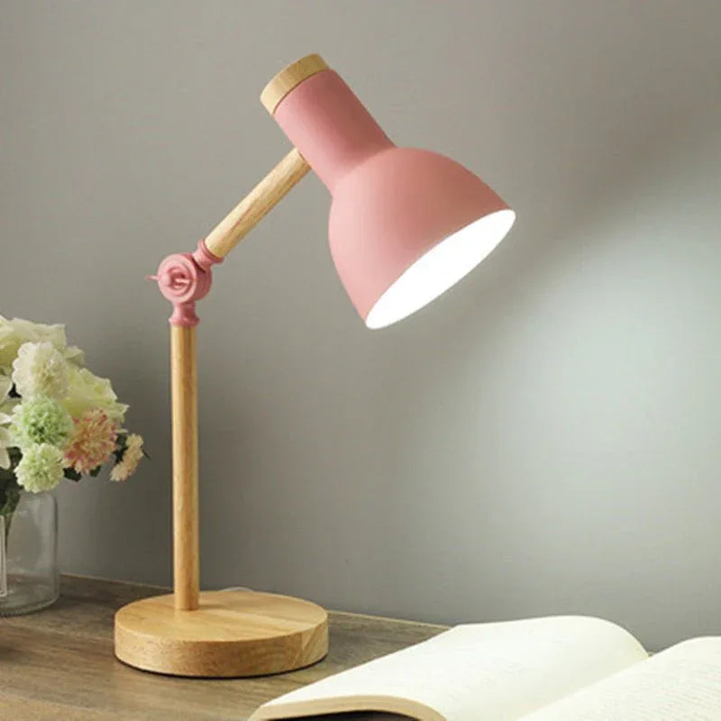 Lampe de chevet de bureau simple de chambre à coucher de protection oculaire nordique