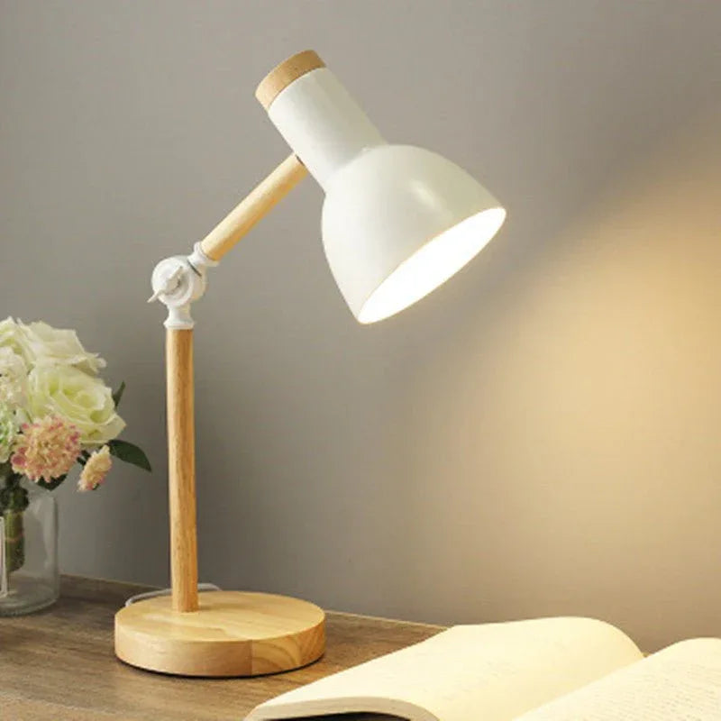 Lampe de chevet de bureau simple de chambre à coucher de protection oculaire nordique