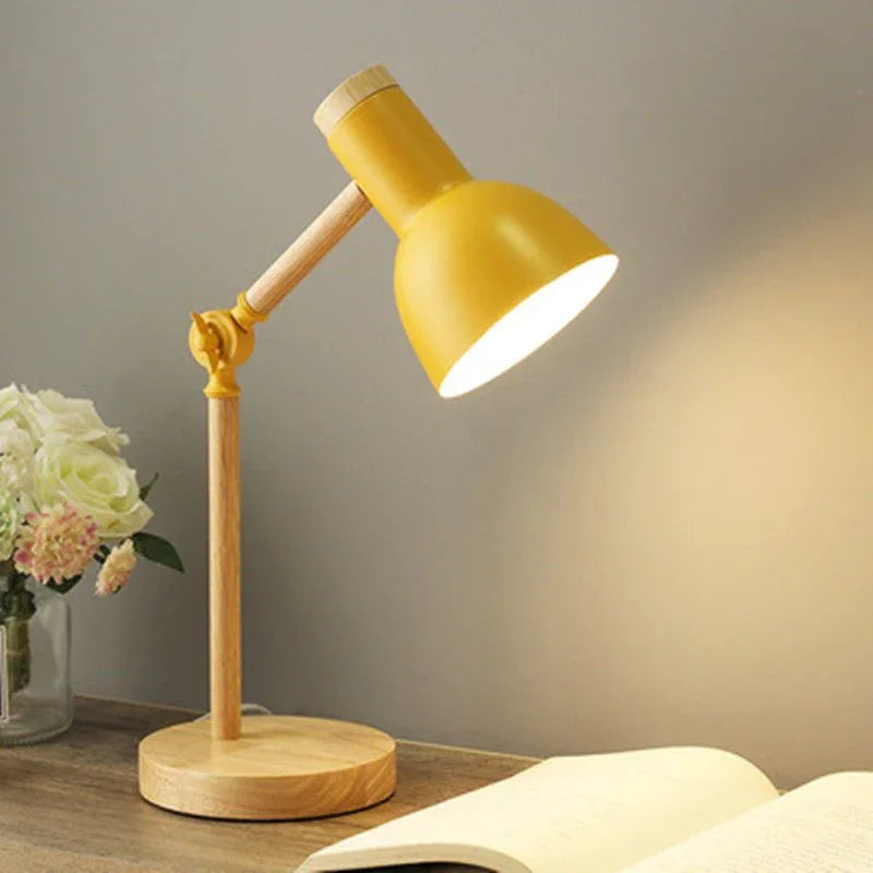 Lampe de chevet de bureau simple de chambre à coucher de protection oculaire nordique