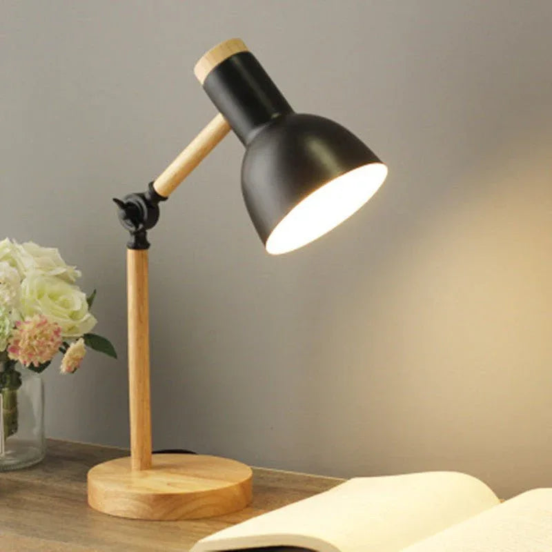 Lampe de chevet de bureau simple de chambre à coucher de protection oculaire nordique