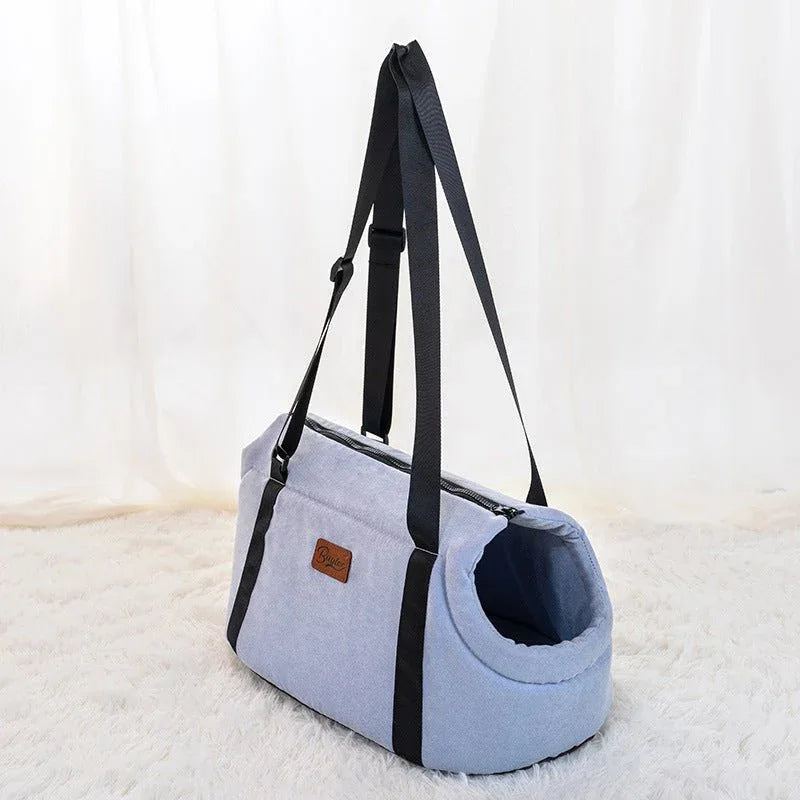 Sac de transport bandoulière pour animaux de compagnie en tissu Oxford