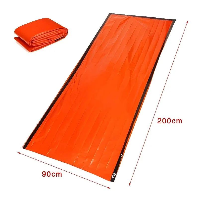 Sac de couchage d'urgence en PE aluminium, isolation thermique, coupe-vent et résistant au froid
