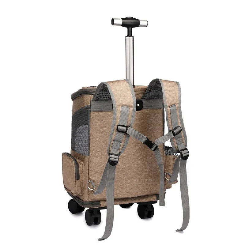 Sac à dos à roulettes pour chat et chien