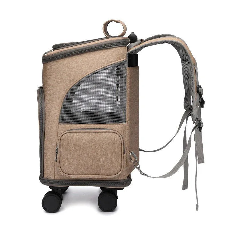Sac à dos à roulettes pour chat et chien