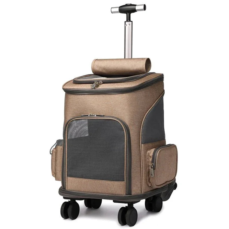 Sac à dos à roulettes pour chat et chien
