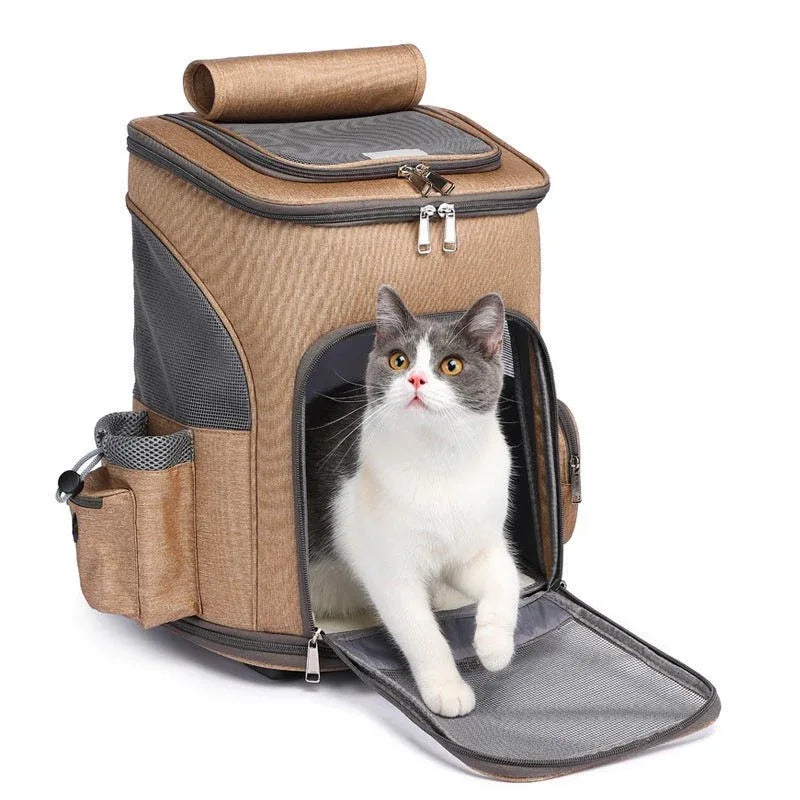 Sac à dos à roulettes pour chat et chien