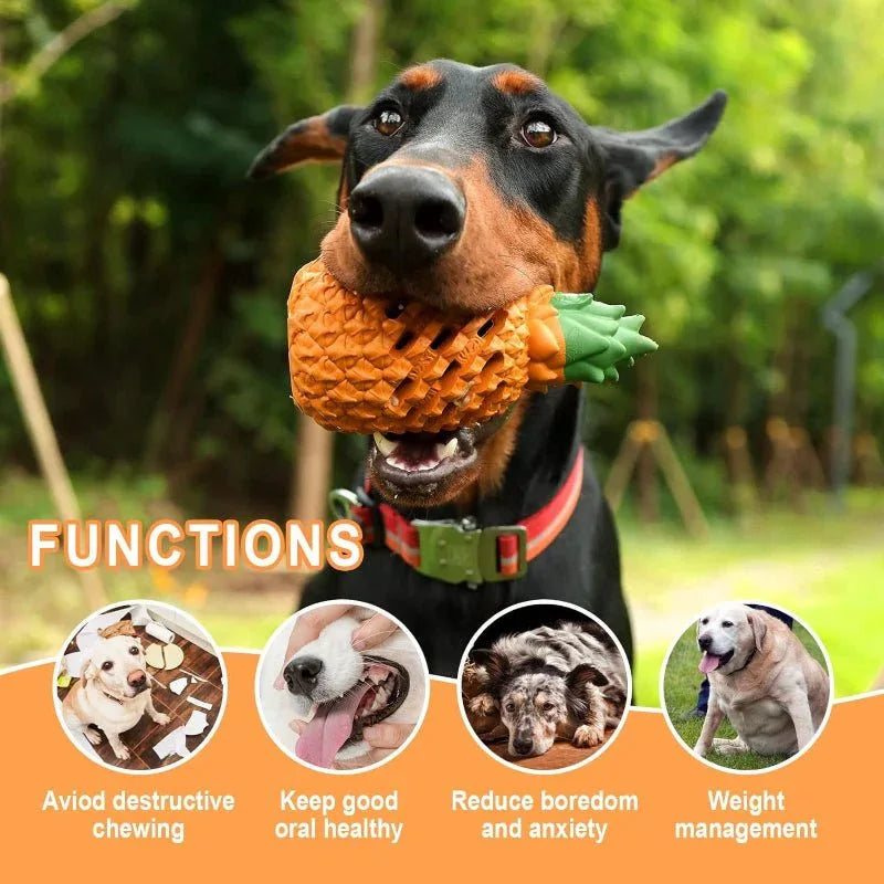 Jouets à mâcher ananas pour chiens de grandes races et races agressives