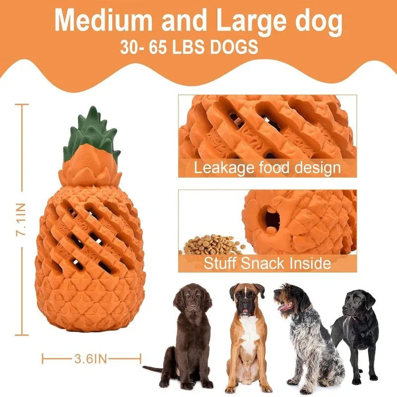 Jouets à mâcher ananas pour chiens de grandes races et races agressives