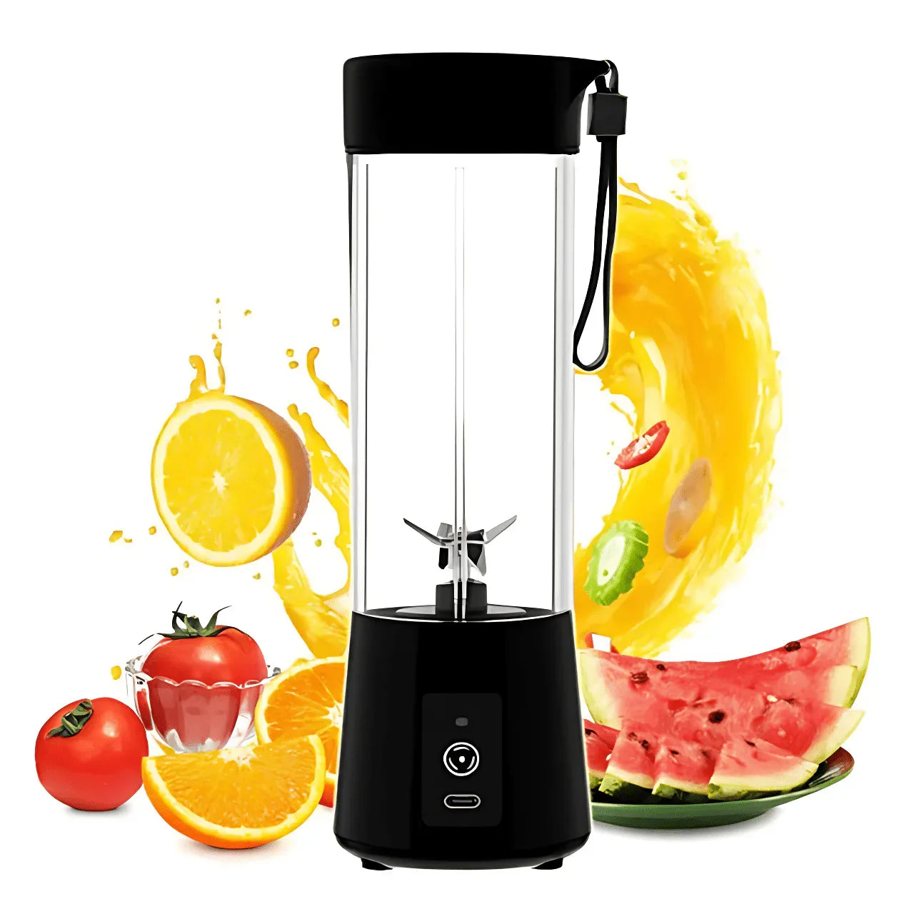 Extracteur de jus électrique portable Lame en acier inoxydable Mélangeur à smoothies automatique Outil de cuisine