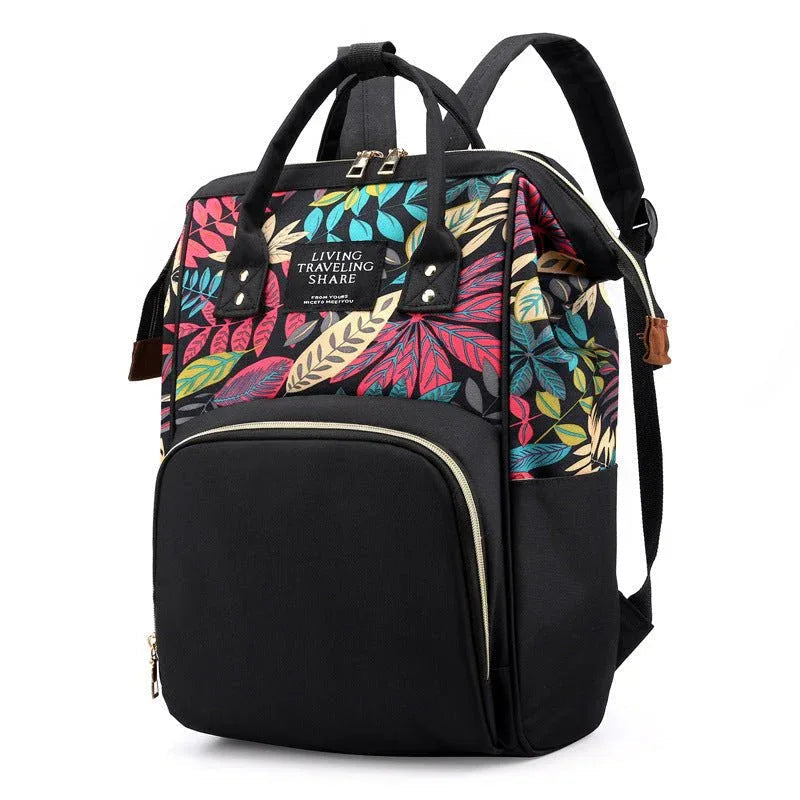 Bedruckter Mama-Rucksack als Wickeltasche