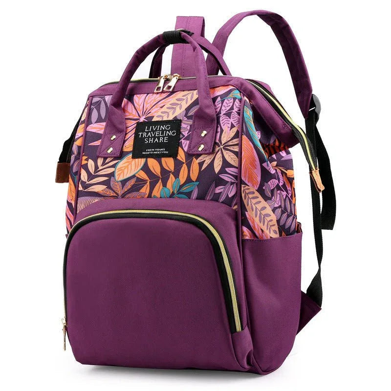 Bedruckter Mama-Rucksack als Wickeltasche