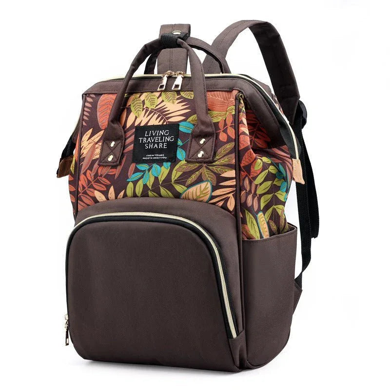 Bedruckter Mama-Rucksack als Wickeltasche