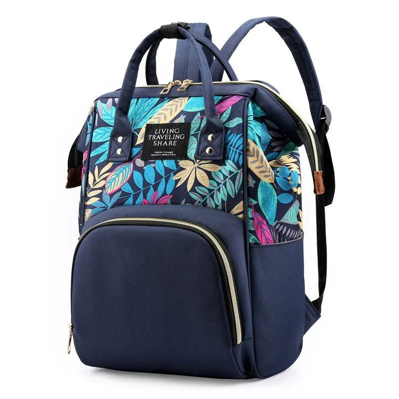 Bedruckter Mama-Rucksack als Wickeltasche