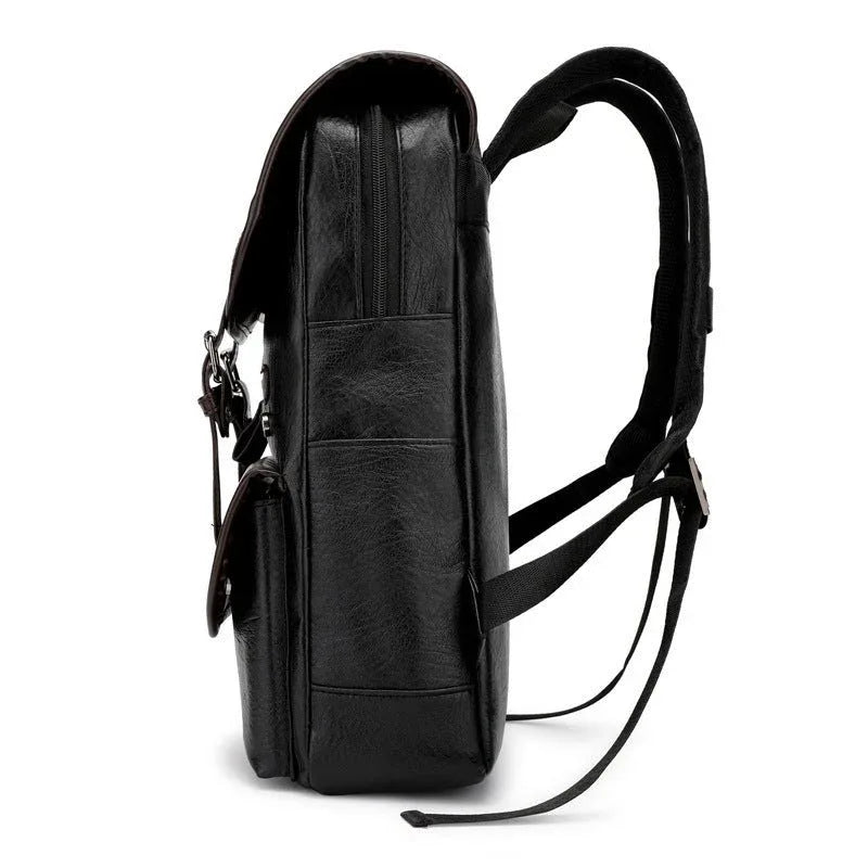 PU-Leder Wasserdichter Studenten-Computerrucksack