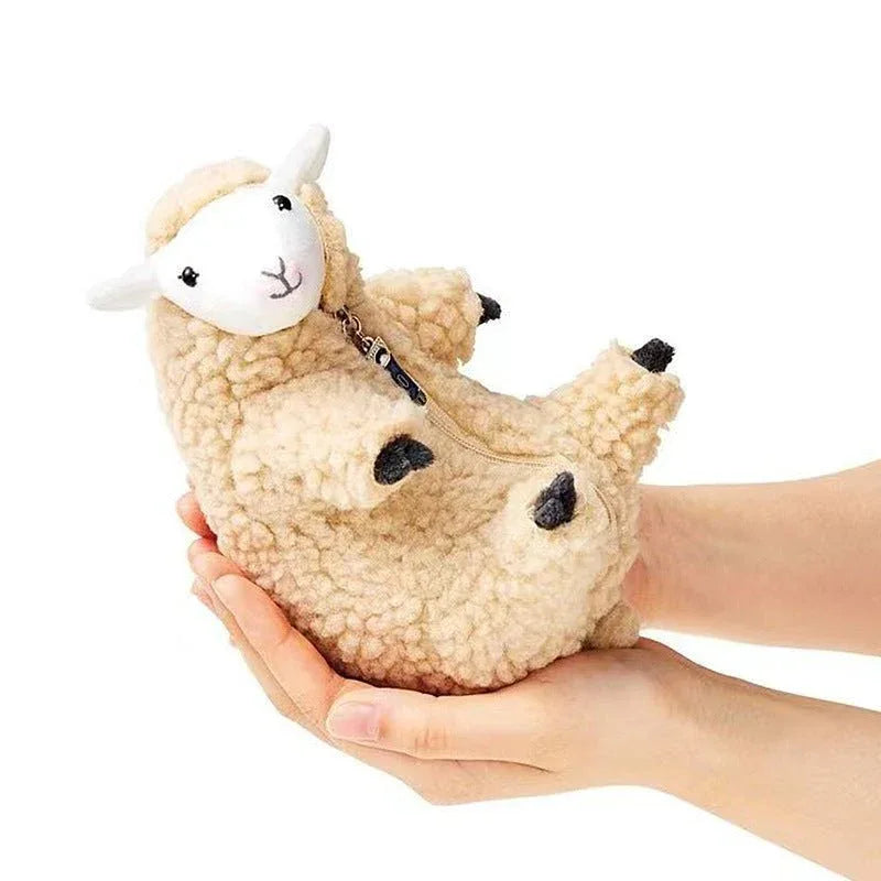 Abnehmbares Fell Lamm Plüschtier Puppe Stofftier