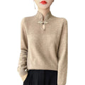 Chandail à Col Vertical avec Boucle Rétro pour Femme