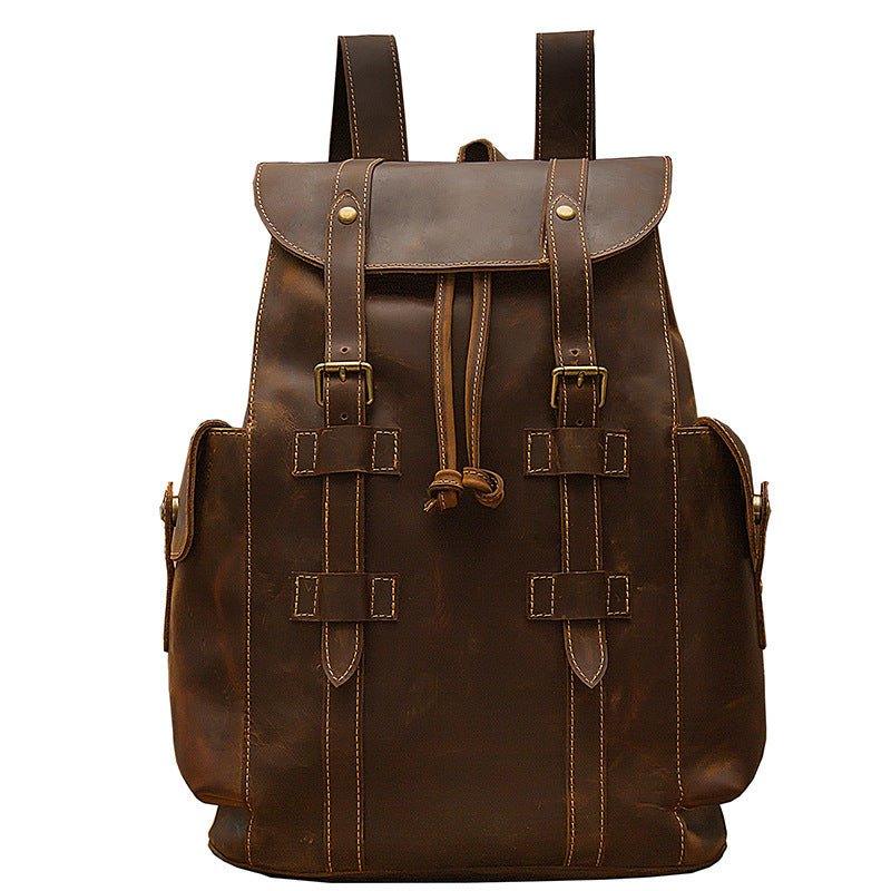 Herren-Lederrucksack im Retro-Stil, Freizeittasche