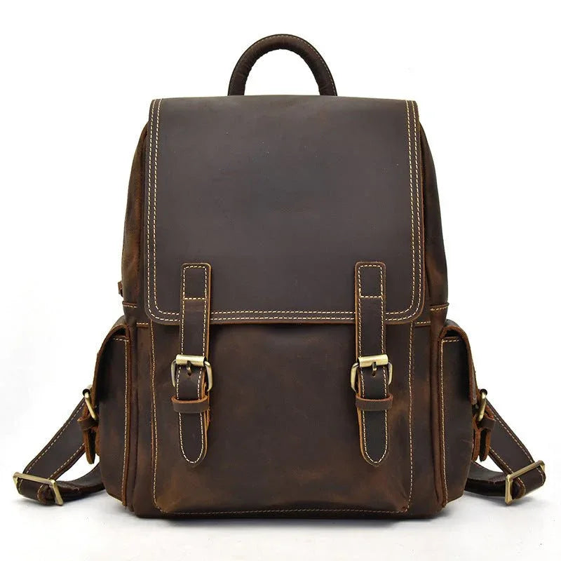 Retro wasserdichter Lederrucksack für Herren