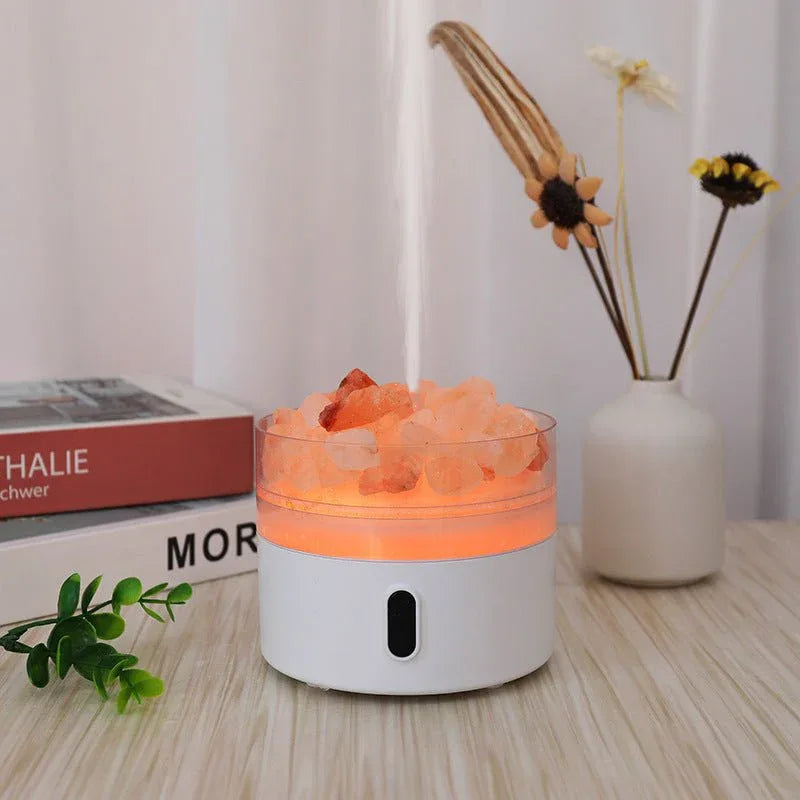 Diffuseur d'huiles essentielles et humidificateur d'air lampe de sel