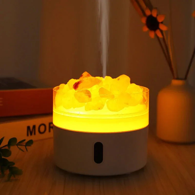 Diffuseur d'huiles essentielles et humidificateur d'air lampe de sel