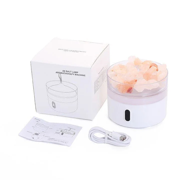 Diffuseur d'huiles essentielles et humidificateur d'air lampe de sel