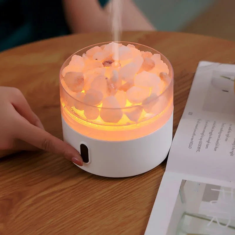 Diffuseur d'huiles essentielles et humidificateur d'air lampe de sel