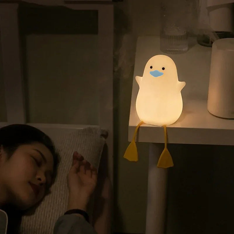 Veilleuse en silicone Mouette Lampe apaisante en forme d'animal pour enfants bébés adultes