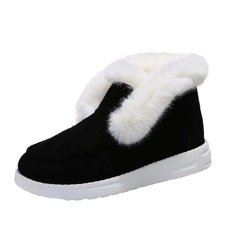Snow Warme Winterstiefel Plüsch Fell Stiefeletten für Damen