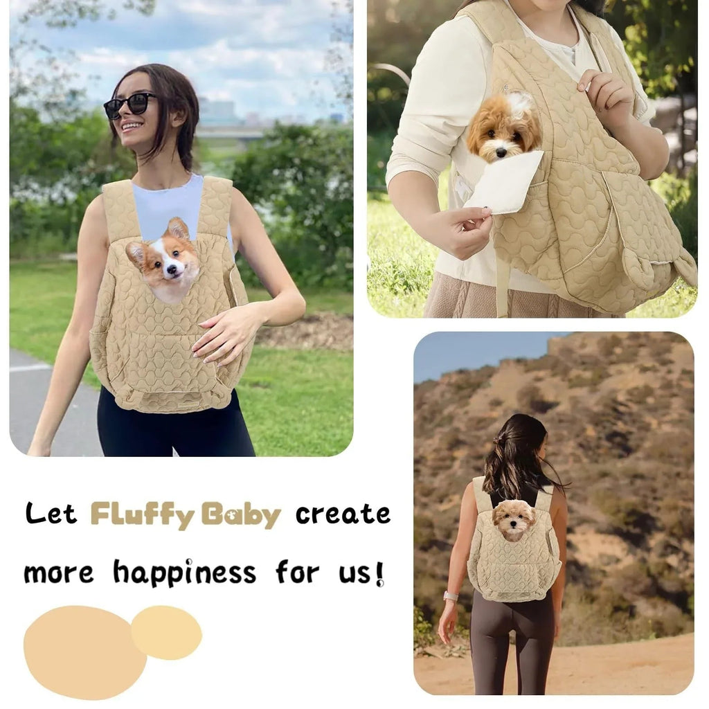 Sac de transport ventral souple, confortable et grande capacité pour animaux de compagnie (chat, chien)
