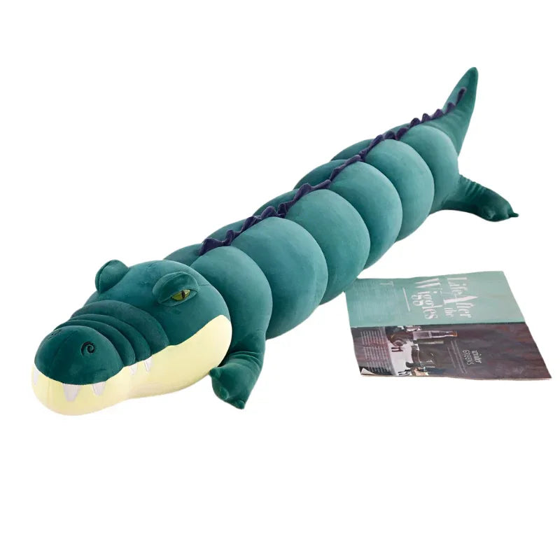 Peluche Oreiller Alligator Doux et Confortable