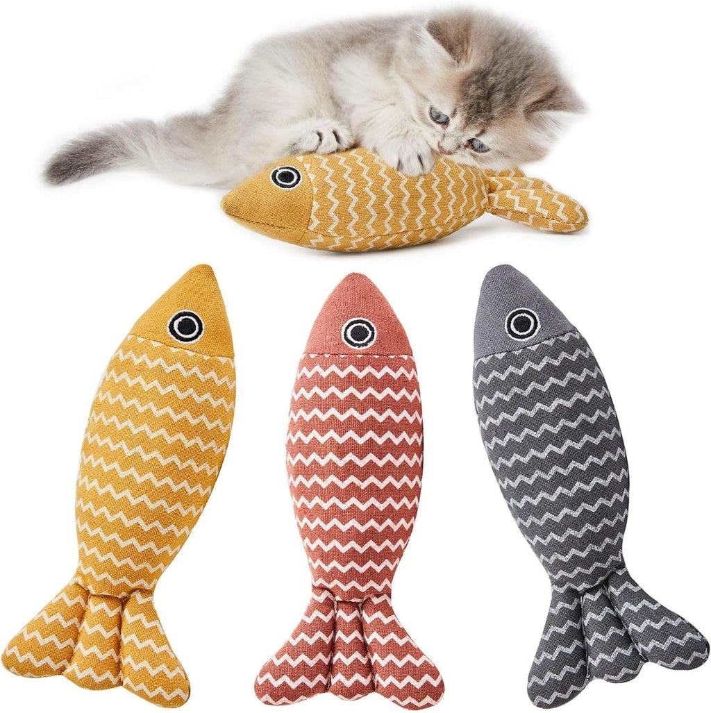 Weiche, sichere, bequeme Fisch-Indoor-Interaktive-Übungs-Katzenspielzeuge mit gefülltem Katzenminze