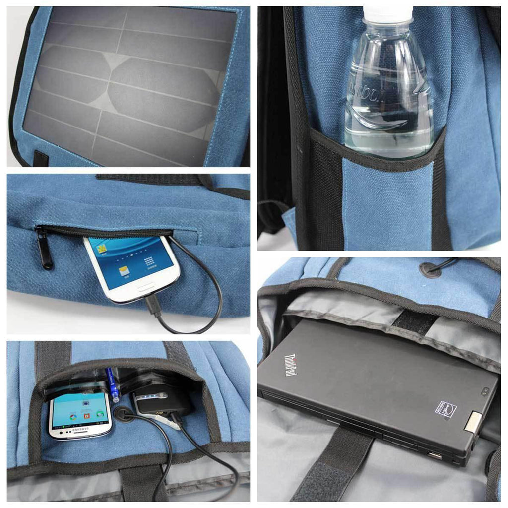 Solaraufladbarer, multifunktionaler, verschleißfester Outdoor-Unisex-Rucksack mit großer Kapazität und USB-Ladefunktion