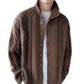 Einfarbiger, locker sitzender Herrenstrickpullover
