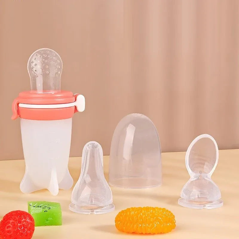 Biberon en silicone massif pour l'alimentation par pression