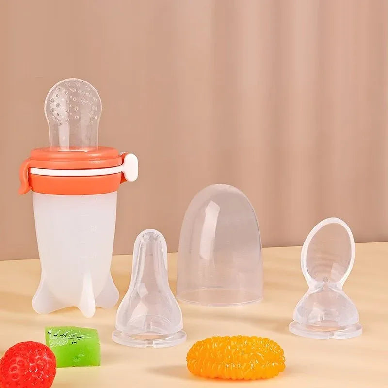 Biberon en silicone massif pour l'alimentation par pression